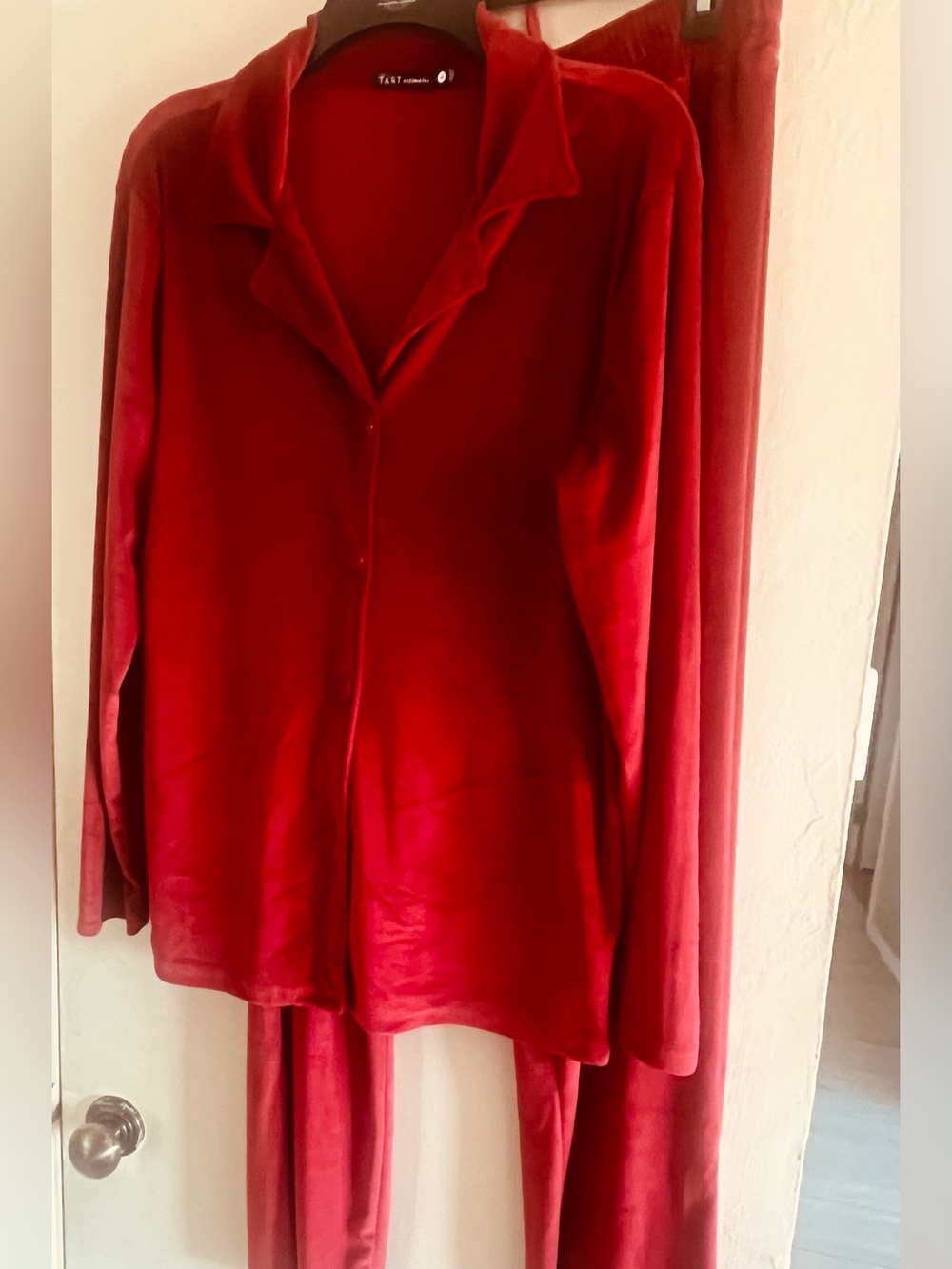 Rust Velour 2 Piece Loungewear Set by Tart
